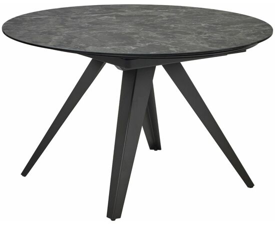 Стол AKSEL 130 цвет Mona Lisa Cерый мрамор, керамика, / Темно-серый каркас. ®DISAUR | Интернет магазин мебели и декора LifeDekor