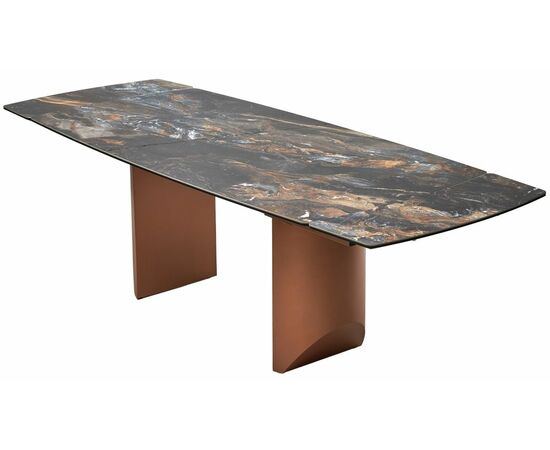 Стол ПУАНТО 200 TITANIUM LAWA NERO, керамика / МЕДЬ каркас М-City, изображение 13 | Интернет магазин мебели и декора LifeDekor