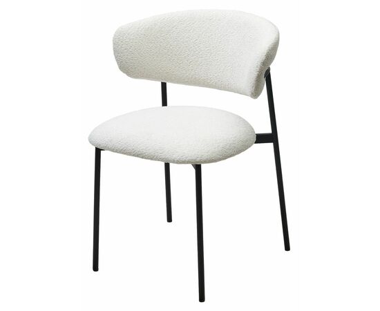 Стул ЛЕОНАРДО Soul 000 Белый, букле / черный каркас М-City | Интернет магазин мебели и декора LifeDekor
