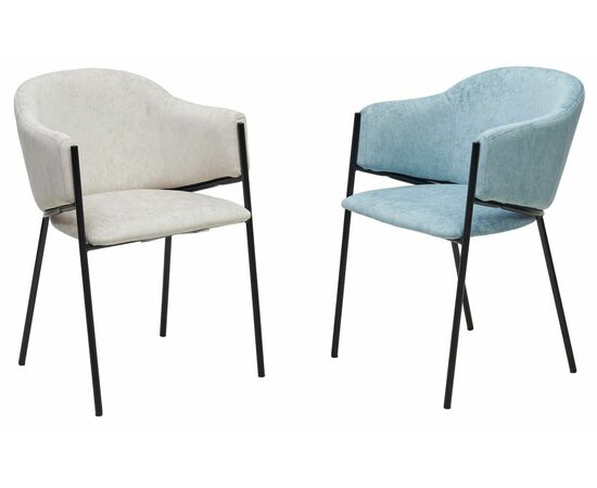 Стул ДИЛЛ, цвет RAIN 7 бриз, велюр / черный каркас М-City, изображение 7 | Интернет магазин мебели и декора LifeDekor