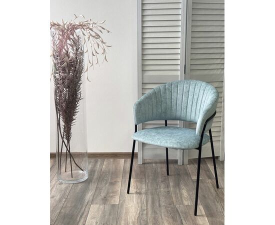 Стул ГЕММА, цвет RAIN 7 breeze, велюр / черный каркас М-City, изображение 2 | Интернет магазин мебели и декора LifeDekor