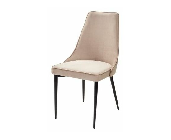 Стул NEPAL-P БЕЖЕВЫЙ #5, велюр/ черный каркас М-City | Интернет магазин мебели и декора LifeDekor