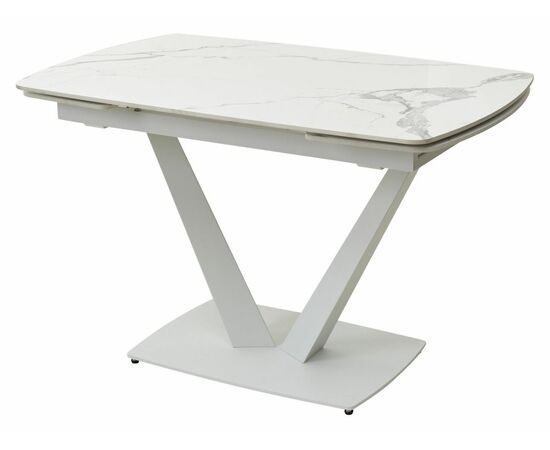 Стол ALATRI 120 GLOSS STATUARIO WHITE SINTERED STONE / WHITE М-City | Интернет магазин мебели и декора LifeDekor