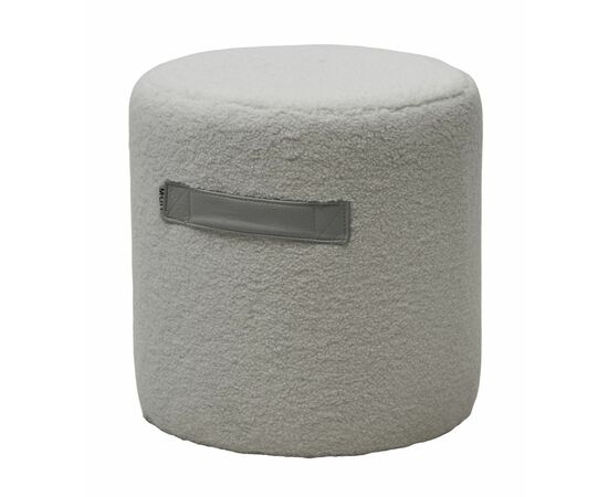 Пуф для гостиной HARTA NINI-01 Белый, teddy  / TKS-07 серый, экокожа М-City | Интернет магазин мебели и декора LifeDekor