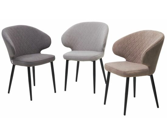 Стул ХИЛТОН, цвет B22 Серый, велюр / черный каркас М-City, изображение 7 | Интернет магазин мебели и декора LifeDekor