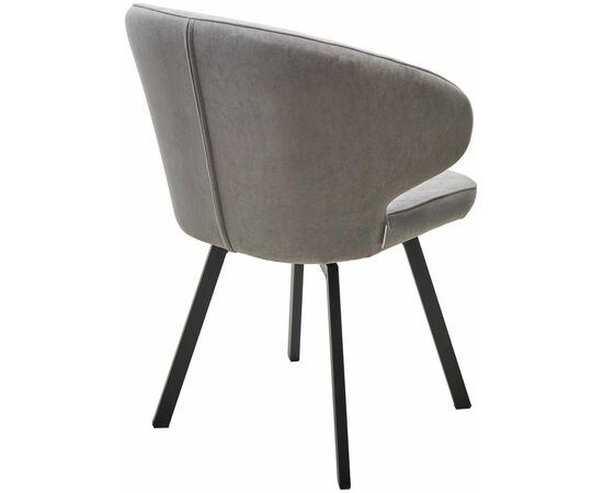 Стул ХИЛТОН 360 град., цвет B22 Серый, велюр / черный каркас М-City, изображение 6 | Интернет магазин мебели и декора LifeDekor