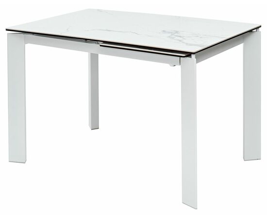 Стол CORNER 120 MATTE STATUARIO Белый мрамор матовый керамика, стекло/ белый каркас М-City | Интернет магазин мебели и декора LifeDekor