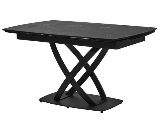 Стол FOGGIA 140 KL-116 Черный мрамор матовый, итальянская керамика/ черный каркас М-City | Интернет магазин мебели и декора LifeDekor