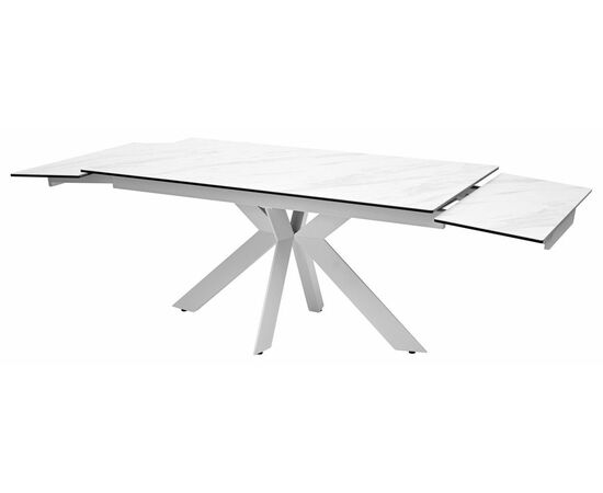 Стол BELLUNO 160 MARBLES KL-99 Белый мрамор матовый, итальянская керамика/ белый каркас М-City, изображение 6 | Интернет магазин мебели и декора LifeDekor