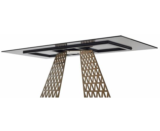 Стол ENNA 220 KL-188 Контрастный мрамор матовый, итальянская керамика/ каркас цвета шампань М-City, изображение 12 | Интернет магазин мебели и декора LifeDekor