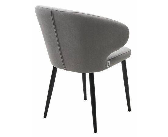 Стул ХИЛТОН, цвет B22 Серый, велюр / черный каркас М-City, изображение 6 | Интернет магазин мебели и декора LifeDekor