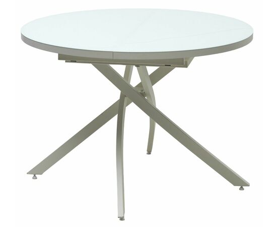 Стол ДАРИО D110 раскладной Белый, стекло/ Белый каркас М-City | Интернет магазин мебели и декора LifeDekor