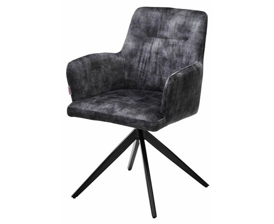 Стул DANTE 360 град.поворот UF912-06В античный серый, велюр без "пальчиковый"/черный, ®DISAUR | Интернет магазин мебели и декора LifeDekor