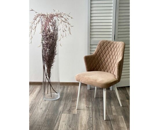 Стул HERMAN 360 град. БЕЖЕВЫЙ #5, велюр / белый каркас М-City, изображение 3 | Интернет магазин мебели и декора LifeDekor