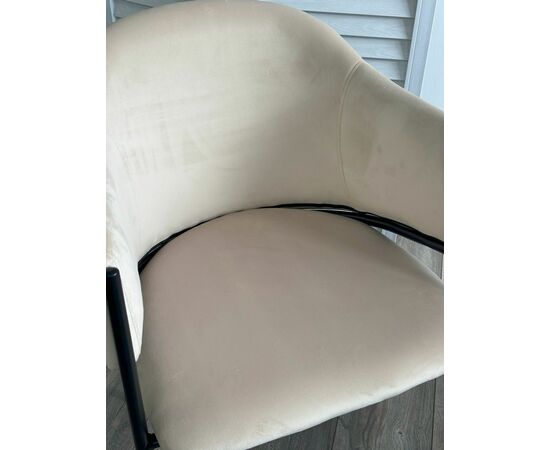 Стул ДИЛЛ, цвет H-06 Бежевый, велюр / черный каркас М-City, изображение 5 | Интернет магазин мебели и декора LifeDekor