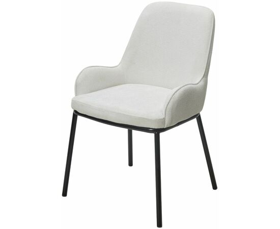 Стул BRIO CATO-01 Белый, фактурная ткань / черный каркас, ®DISAUR | Интернет магазин мебели и декора LifeDekor