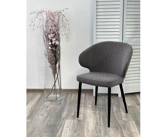 Стул ХИЛТОН, цвет B28 Темно-серый, велюр / черный каркас М-City, изображение 3 | Интернет магазин мебели и декора LifeDekor
