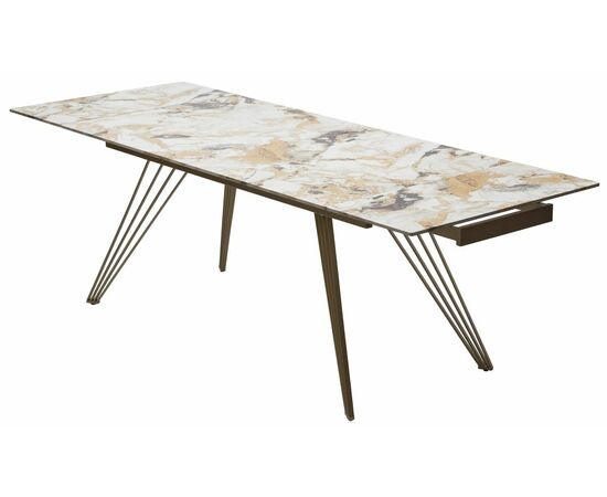 Стол ACERRA NEW 160 GRAND JADE SOLID CERAMIC/ каркас цвета шампань М-City, изображение 10 | Интернет магазин мебели и декора LifeDekor