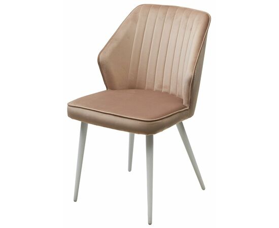 Стул SEATTLE-V БЕЖЕВЫЙ #5, велюр / белый каркас М-City | Интернет магазин мебели и декора LifeDekor