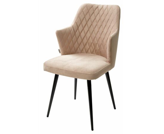 Стул HERMAN 360 град. БЕЖЕВЫЙ #5, велюр / черный каркас М-City | Интернет магазин мебели и декора LifeDekor