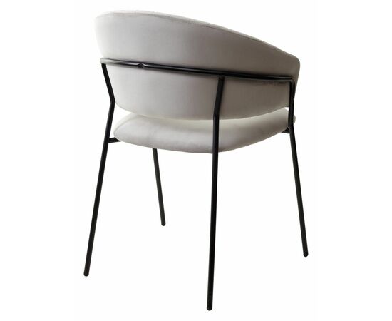 Стул ГЕММА, цвет H-09 Светло-серый, велюр / черный каркас М-City, изображение 4 | Интернет магазин мебели и декора LifeDekor