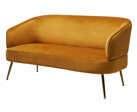 Скамья CIAO BLUVEL-68 Желтый, велюр / золотой каркас М-City | Интернет магазин мебели и декора LifeDekor