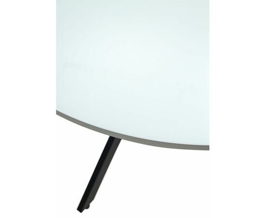 Стол ДАРИО D100 Белый, стекло/ Черный каркас М-City, изображение 5 | Интернет магазин мебели и декора LifeDekor