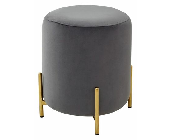 Пуф для гостиной RICE BLUVEL-14 GREY / GOLD М-City | Интернет магазин мебели и декора LifeDekor