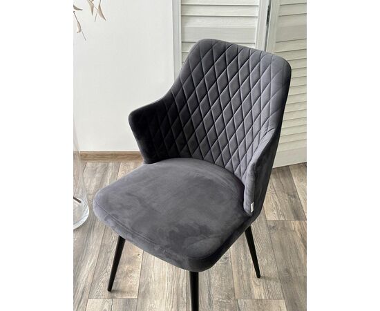 Стул HERMAN 360 град. Barkhat 3 Графит, велюр без "пальчиковый" / черный каркас М-City, изображение 4 | Интернет магазин мебели и декора LifeDekor