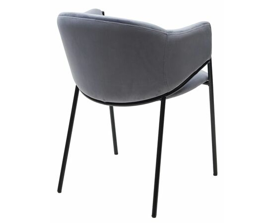 Стул ДИЛЛ, цвет H-14 Серый, велюр / черный каркас М-City, изображение 6 | Интернет магазин мебели и декора LifeDekor