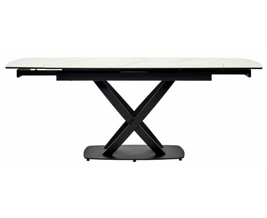 Стол FOGGIA 140 KL-99 Белый мрамор матовый, итальянская керамика/ черный каркас М-City, изображение 9 | Интернет магазин мебели и декора LifeDekor