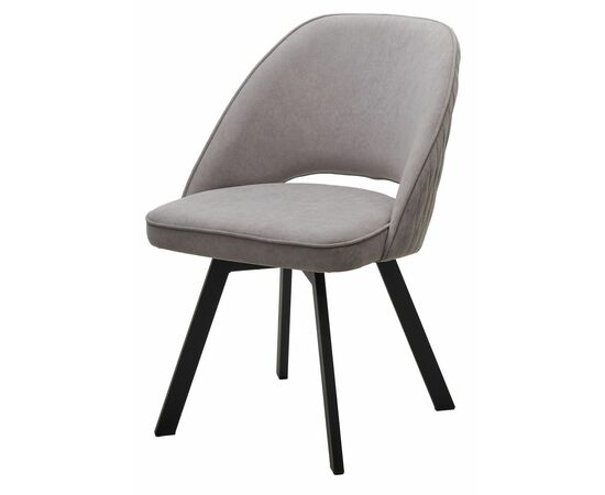 Стул DUNA, цвет B22 Серый, велюр / черный каркас, поворот.360 град. М-City, изображение 9 | Интернет магазин мебели и декора LifeDekor