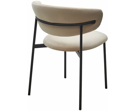 Стул ЛЕОНАРДО H-06 Бежевый, велюр / черный каркас М-City, изображение 5 | Интернет магазин мебели и декора LifeDekor