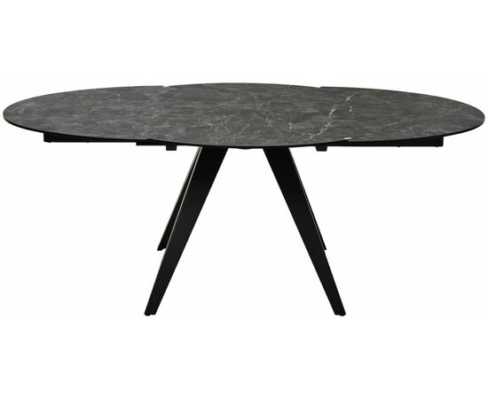 Стол AKSEL 130 цвет Mona Lisa Cерый мрамор, керамика, / Темно-серый каркас. ®DISAUR, изображение 8 | Интернет магазин мебели и декора LifeDekor