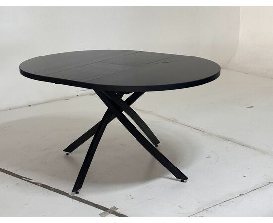 Стол ДАРИО D110 раскладной Черный, стекло/ Черный каркас М-City, изображение 2 | Интернет магазин мебели и декора LifeDekor