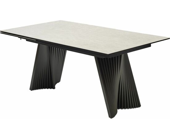 Стол YOAKIM 180 TL-102 Бежевый мрамор, испанская керамика / Темно-серый каркас, ®DISAUR | Интернет магазин мебели и декора LifeDekor