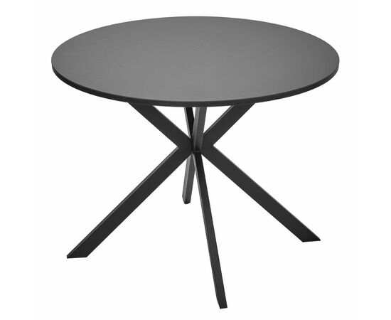 Стол ВЕГА D100 Черный, стекло/ черный каркас М-City, изображение 5 | Интернет магазин мебели и декора LifeDekor