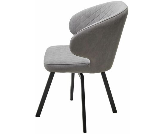 Стул ХИЛТОН 360 град., цвет B22 Серый, велюр / черный каркас М-City, изображение 7 | Интернет магазин мебели и декора LifeDekor