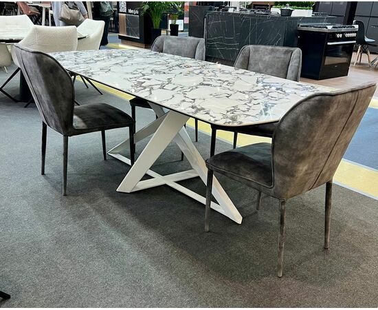 Стол VICENZA 220 BULGARI WHITE, керамика / белый М-City, изображение 2 | Интернет магазин мебели и декора LifeDekor