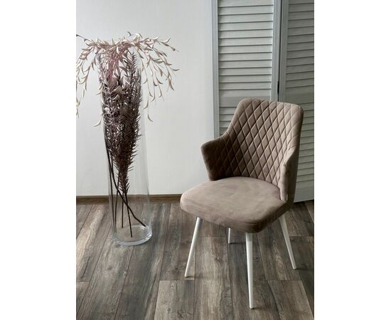 Стул HERMAN ЛАТТЕ #25, велюр / белый каркас М-City, изображение 3 | Интернет магазин мебели и декора LifeDekor