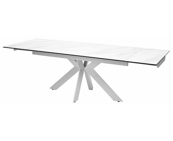 Стол BELLUNO 160 MARBLES KL-99 Белый мрамор матовый, итальянская керамика/ белый каркас М-City, изображение 7 | Интернет магазин мебели и декора LifeDekor