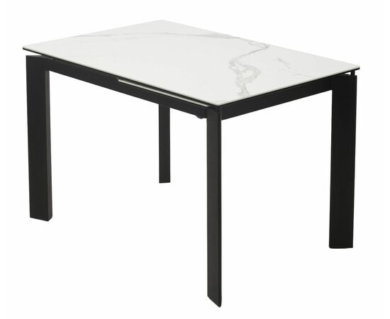 Стол CORNER 120 HIGH GLOSS STATUARIO керамика/ черный каркас М-City | Интернет магазин мебели и декора LifeDekor