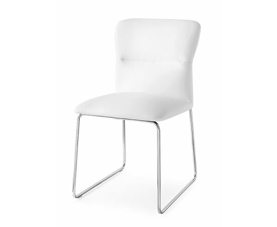Стул FRIDA CB/1806-SK  MT.P77 CHROMED/  SKUBA S92 OPTIC WHITE | Интернет магазин мебели и декора LifeDekor