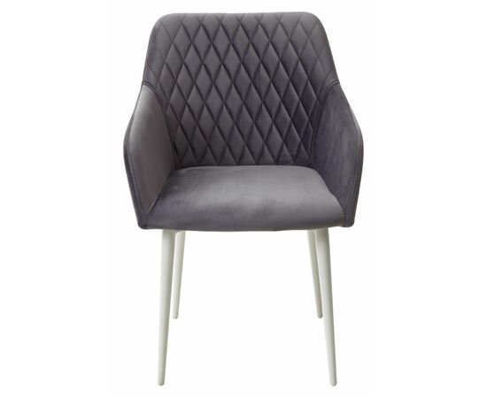 Стул BRANDY-X СЕРЫЙ #27 / белый каркас, велюр М-City, изображение 4 | Интернет магазин мебели и декора LifeDekor