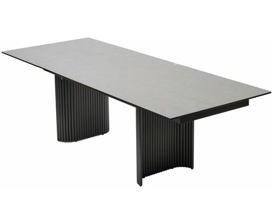 Стол RAGNAR 180 цвет 1699 Серая кожа, керамика / Темно-серый каркас, ®DISAUR, изображение 10 | Интернет магазин мебели и декора LifeDekor