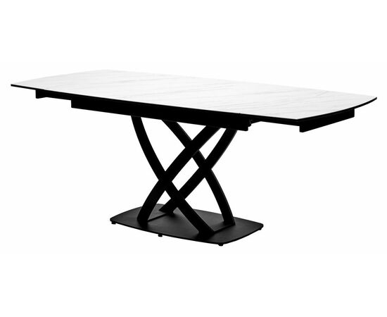 Стол FOGGIA 140 KL-99 Белый мрамор матовый, итальянская керамика/ черный каркас М-City, изображение 7 | Интернет магазин мебели и декора LifeDekor
