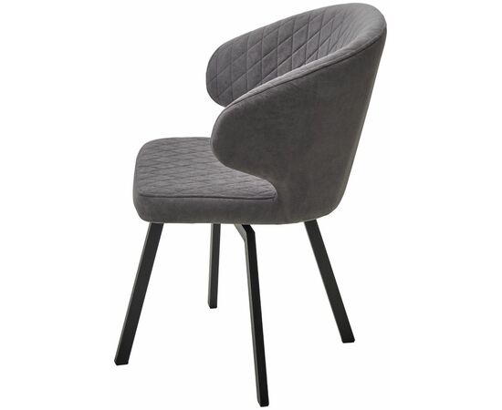 Стул ХИЛТОН 360 град., цвет B28 Темно-серый, велюр / черный каркас М-City, изображение 6 | Интернет магазин мебели и декора LifeDekor