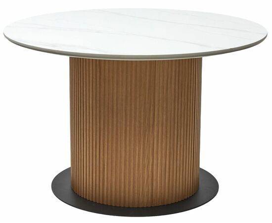 Стол MESA D120 цвет БЕЛЫЙ МРАМОР M326 / Каркас OAK, ®DISAUR, изображение 9 | Интернет магазин мебели и декора LifeDekor