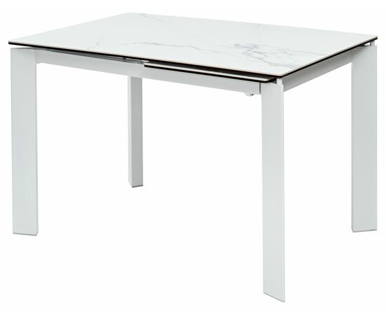 Стол CORNER 120 HIGH GLOSS STATUARIO керамика/ белый каркас М-City | Интернет магазин мебели и декора LifeDekor