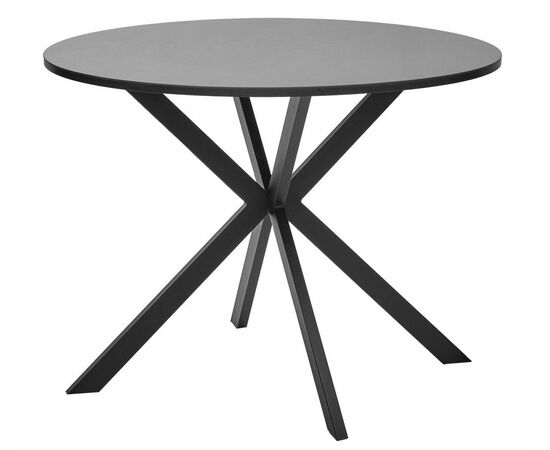 Стол ВЕГА D100 Черный, стекло/ черный каркас М-City | Интернет магазин мебели и декора LifeDekor